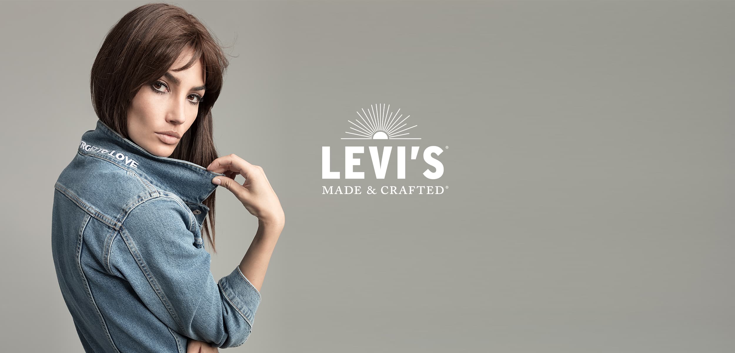 Lily Aldridge for Levi's Made & Crafted — 'Forget to Love' jacket collar detail