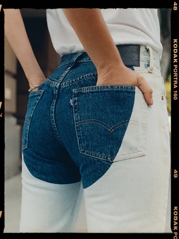 LMC campaign — Kodak film frame, denim detail