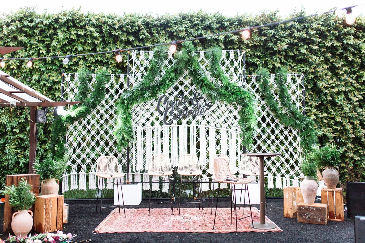 Full installation view — Tropical Braid Bar at the SXSW Create & Cultivate Pavilion