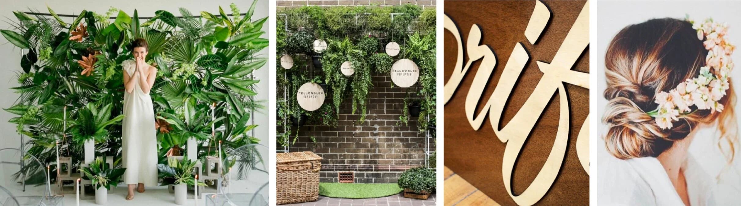 Tropical Braid Bar inspiration mood board — concept for the SXSW installation