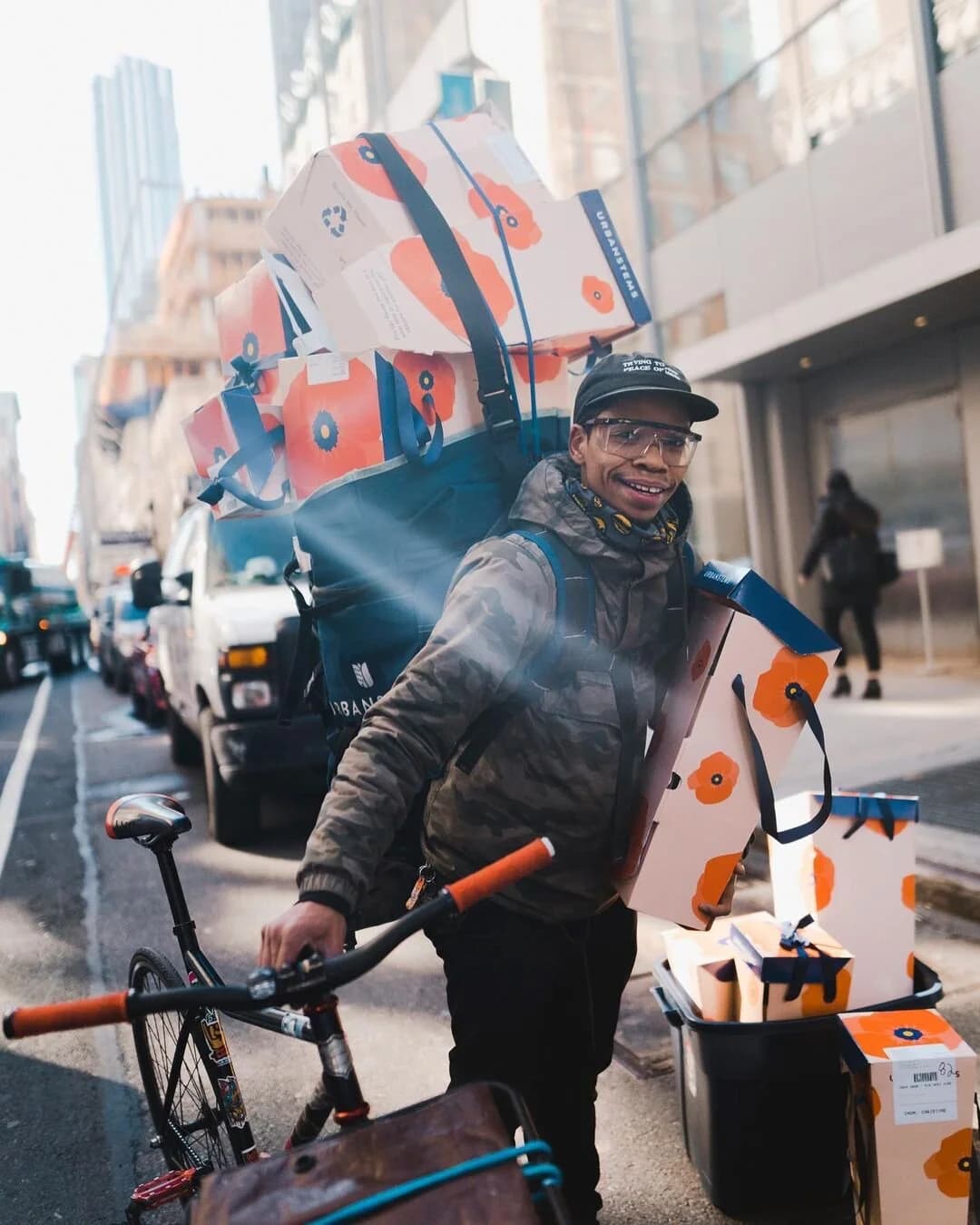 NYC courier on Valentine's Day